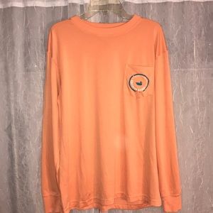 Orange Southern Marsh Pocket Long Sleeve Tee
